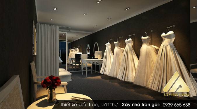 Mẫu nội thất showroom áo cưới