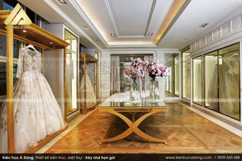 Mẫu nội thất showroom áo cưới